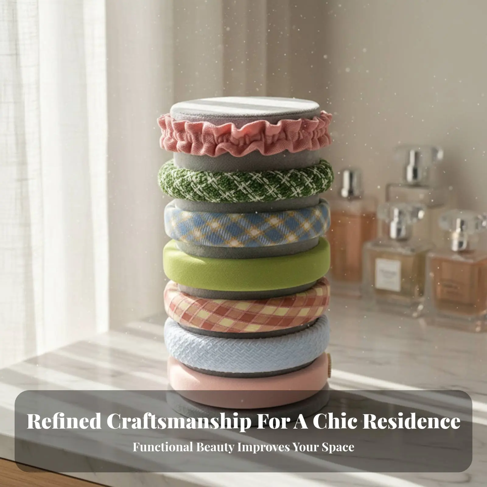 

Headband Display Rack Space-Saving Upright Headband Stand Hairband Display Stand Large Capacity Cylindrical Hair Hoop Rack