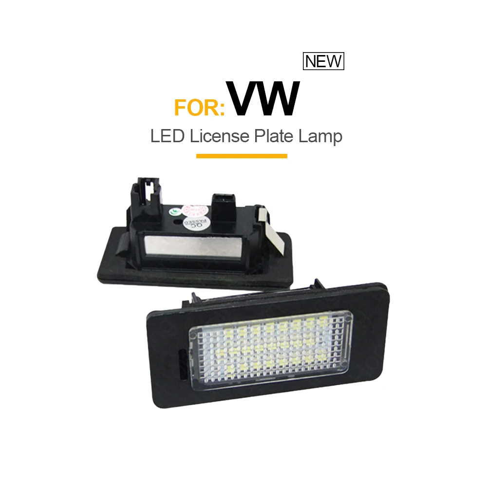 

2pcs For BMW Led Number License Light VW Golf Variant Plus Jetta Passat Variant Sharan 7N Touran GP2 License plate Light White