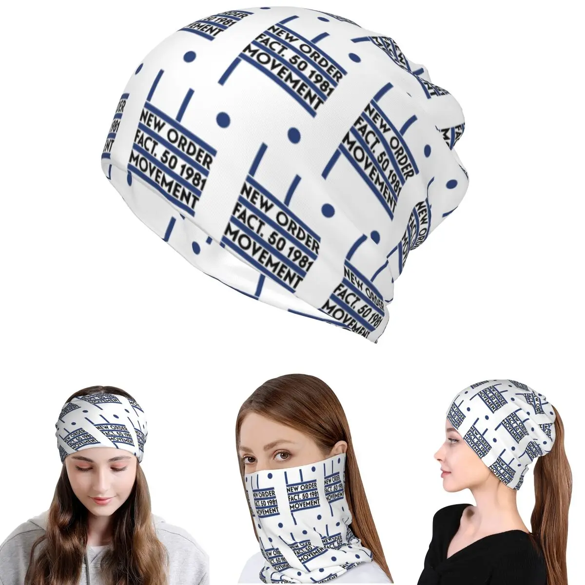 

New Order Movement Bandana Neck Cover Mask Scarf Multi-use Cycling Scarf Beanies Hat Unisex Adult All Season