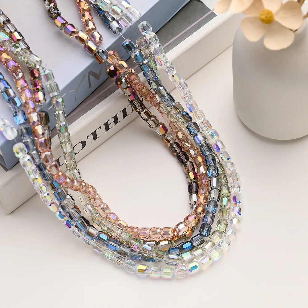8mm Austria Shiny Colorful Crystal Beads Faceted Round Barrel Loose Spacer Beads for Jewelry Making DIY Necklace Bracelet