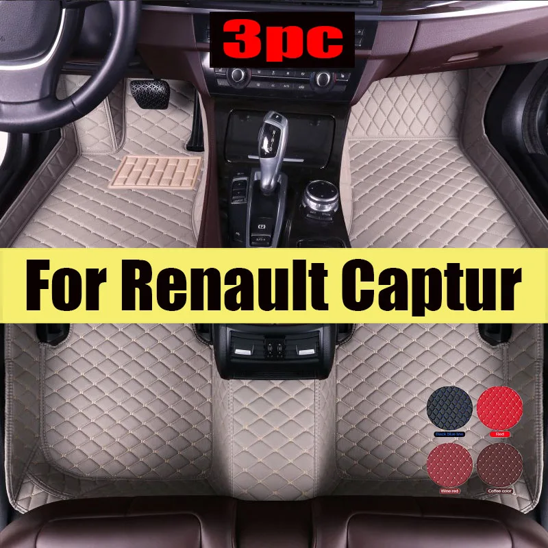 

Custom Car floor mats for Renault Captur 2014 2015 2016 2017 auto foot Pads automobile carpet cover