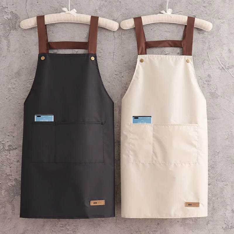 

New Korean Kitchen Apron For Men Women Thin Waterproof Professional Aesthetic Bbq Oil Proof Household Items Cleaning Tools