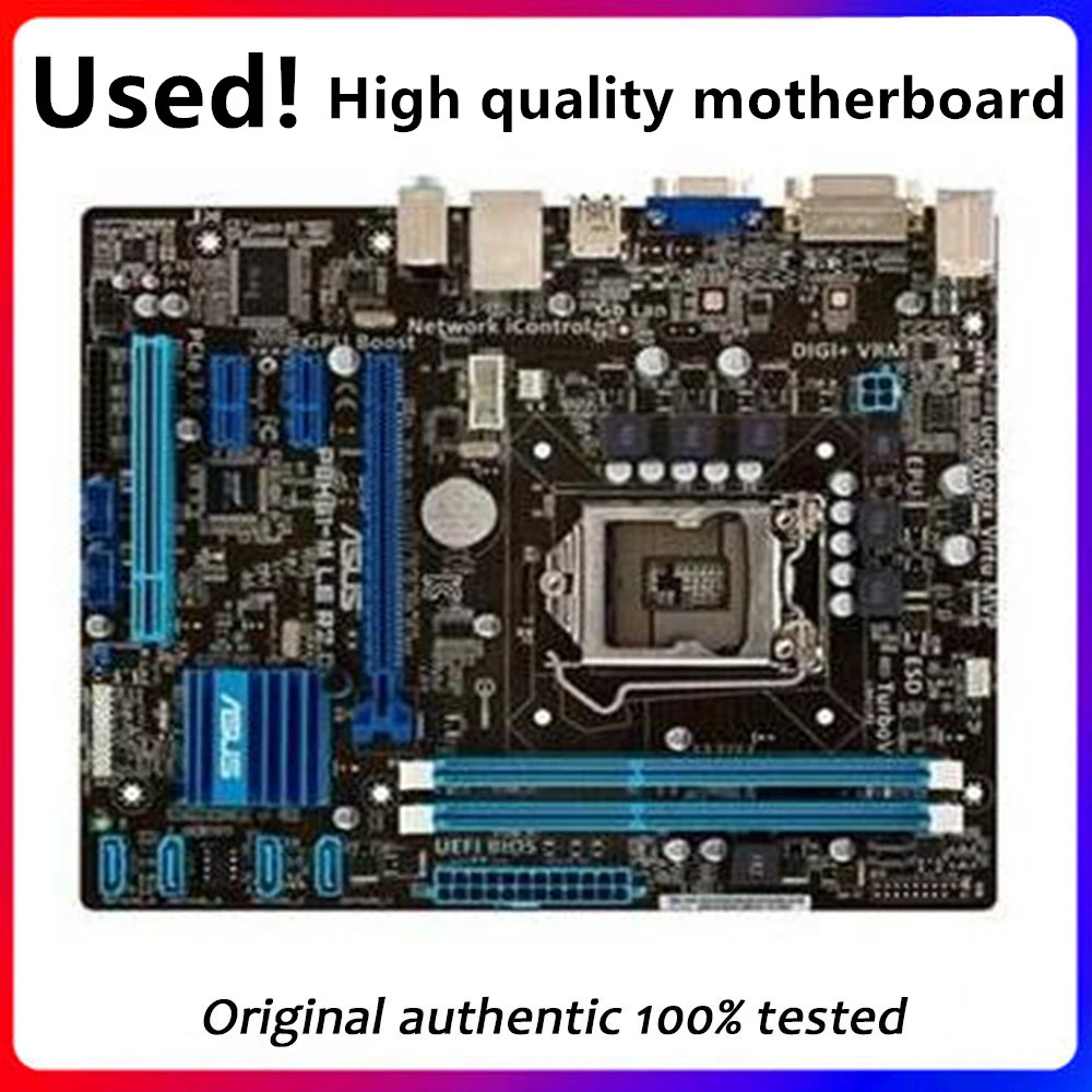 

For ASUS P8H61-M LE R2.0 Computer Motherboard LGA 1155 DDR3 For Intel H61 P8H61 Desktop Mainboard SATA II PCI-E X16 Used