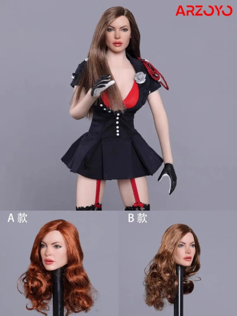 GACTOYS GC031 1/6 Scale Head Sculpt Female Long Curls HairSexy Beauty for 12'' Girl Action Figure Soldier Hobbies Toys