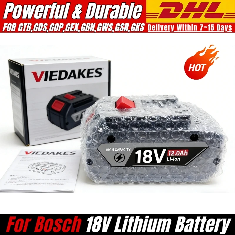 

6.0Ah High-Capacity Power 18v battery for Bosch, Premium Aftermarket Battery – More Power 18v for bosch power for all battery