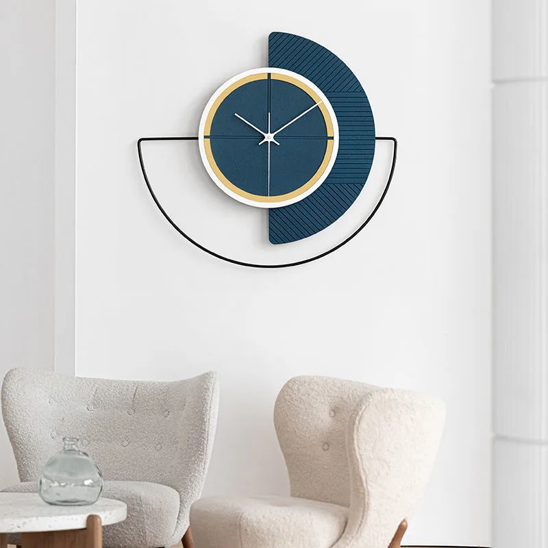 54.5X50CM Gold Nordic Light Luxury 3D Wall Clock Modern Simple Fashion Background Living Room Home Red Network Dropshipping DDP