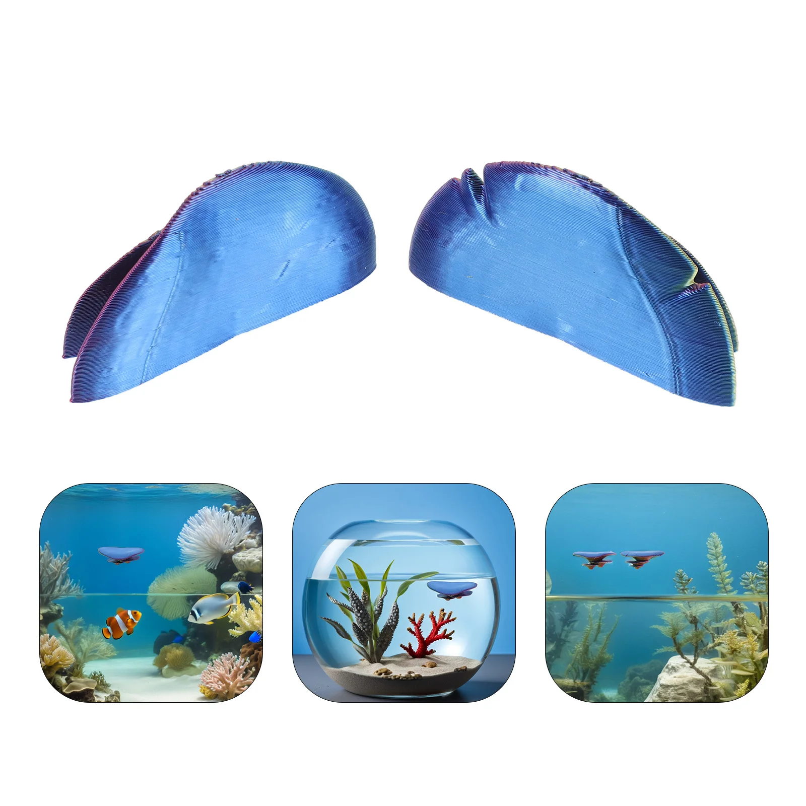 2 قطعة خزان الفطر زخرفة نابض بالحياة الجنية الفطر ديكور لحوض السمك الزواحف تررم أبو بريص السلاحف مخبأ ملحق الموئل