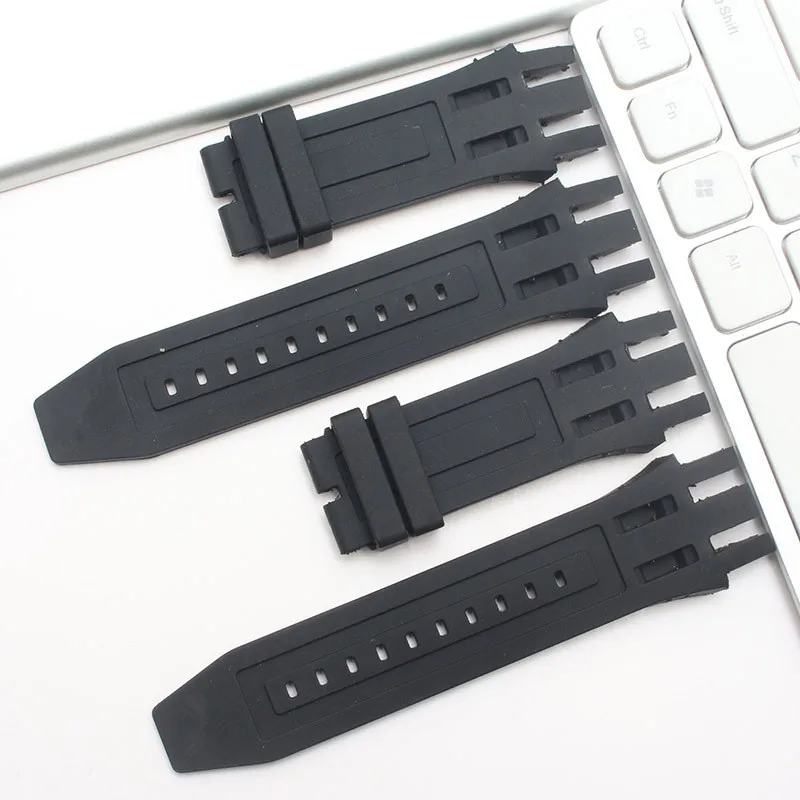 26x33mm Black Silicone Rubber Watch Strap Band Fits For Invicta Subaqua Reserve W/ Tool