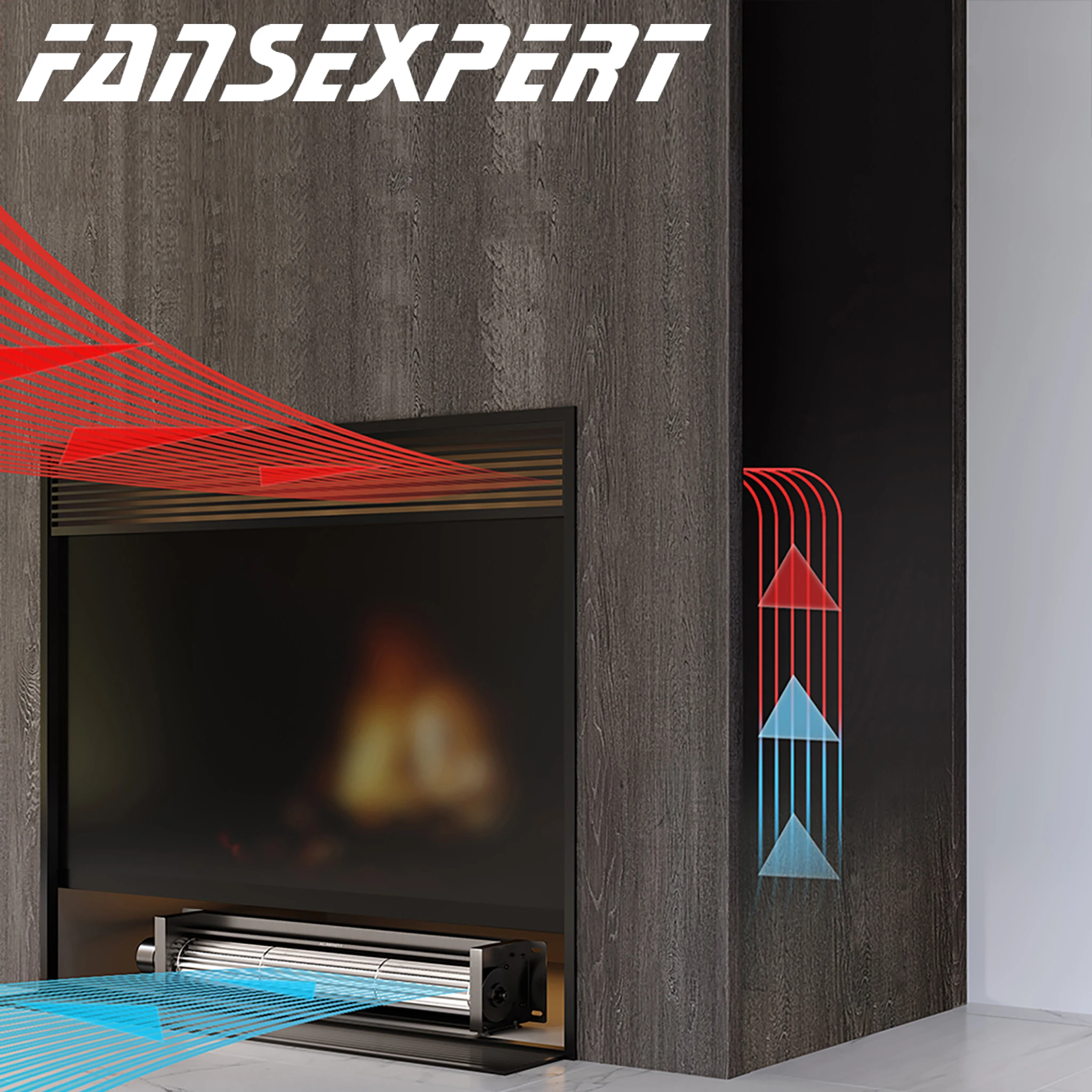 

FANSEXPERT 40300 DC Вентилятор с перекрестным потоком Универсальный сменный вентилятор для камина Тихий длительный срок службы Вентилятор для камина с высоким расходом воздуха