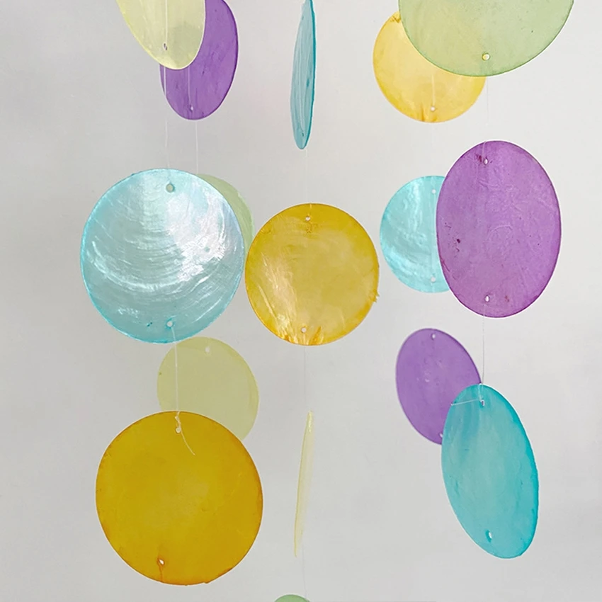 Home Decor DIY Shell Dream Wind Chimes Bohemian Dream Catchers Kids Room Nursery Hanging Pendant(Without the moon pendant inclu)