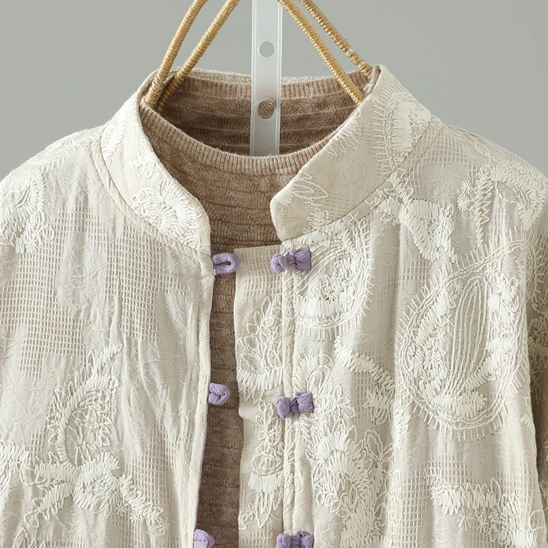 New Chinese Style Heavy Embroidery Open Cardigan Outerwear Artistic Vintage High-End Anti-Aging Autumn Style Women's Jacket