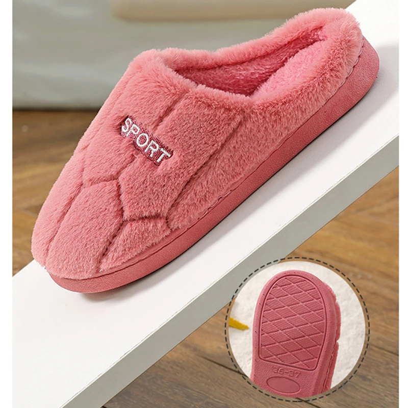 Nuove calzature invernali piatte uomo donna pantofole da camera da letto Indoor Home antiscivolo scarpe da casa calde pantofole in cotone peluche