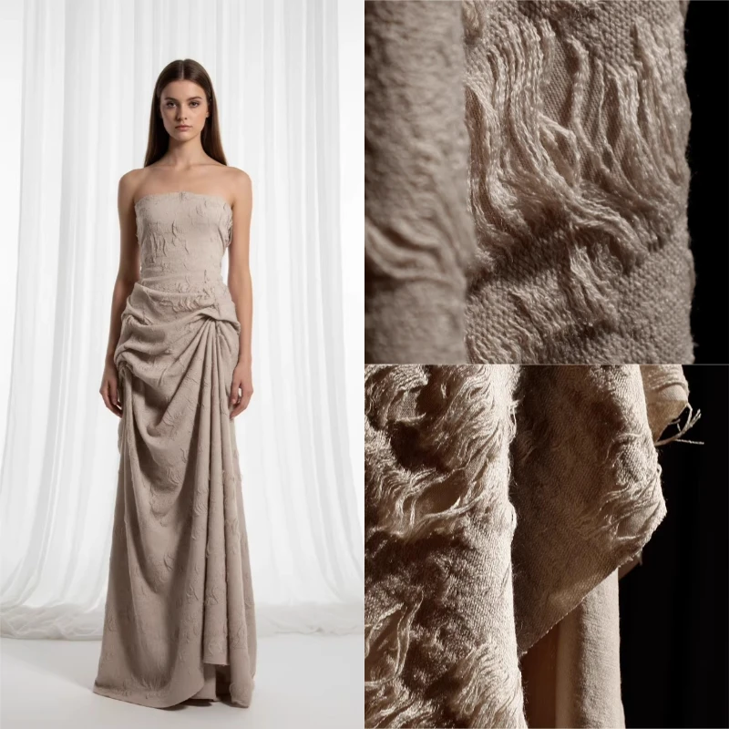 

Вязаный шарф бежевого цвета с эффектом потертости, из мягкого хлопка, винтажная толстая пряжа, теплый, ручной работы, для рукоделия, женский, модный, дизайнерский, ткань, материал для рукоделия