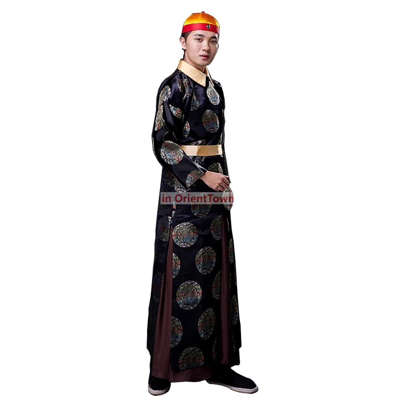 Chinese Traditional Tang Suit Sets Ancient Qing Dynasty Emperor Prince TV Play Actor Performance Wear Cosplay Costume