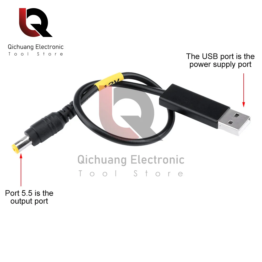 DC 5V do 9V / 12V Boost Data Cable USB / Type-C Port do 5,5*2,1mm Okrągły otwór PD / QC 3.0 Szybkie ładowanie Deception Kabel ładujący