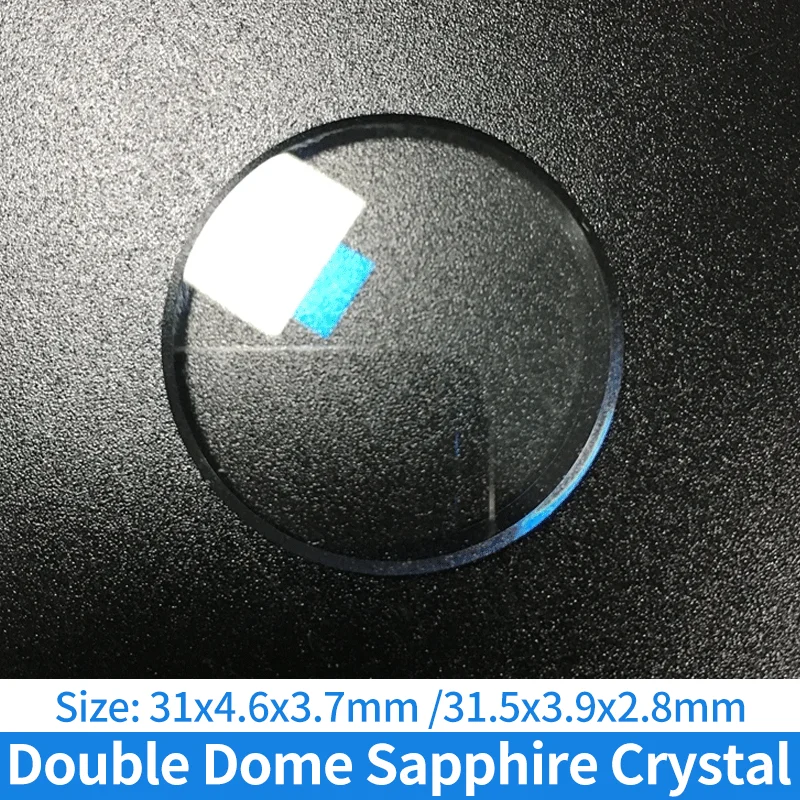 

Blue AR Coating Double Dome Sapphire Crystal Watch Glass Parts Replacement With Large Chamfer Edge 31x4.6x3.7mm 31.5x3.9x2.8mm