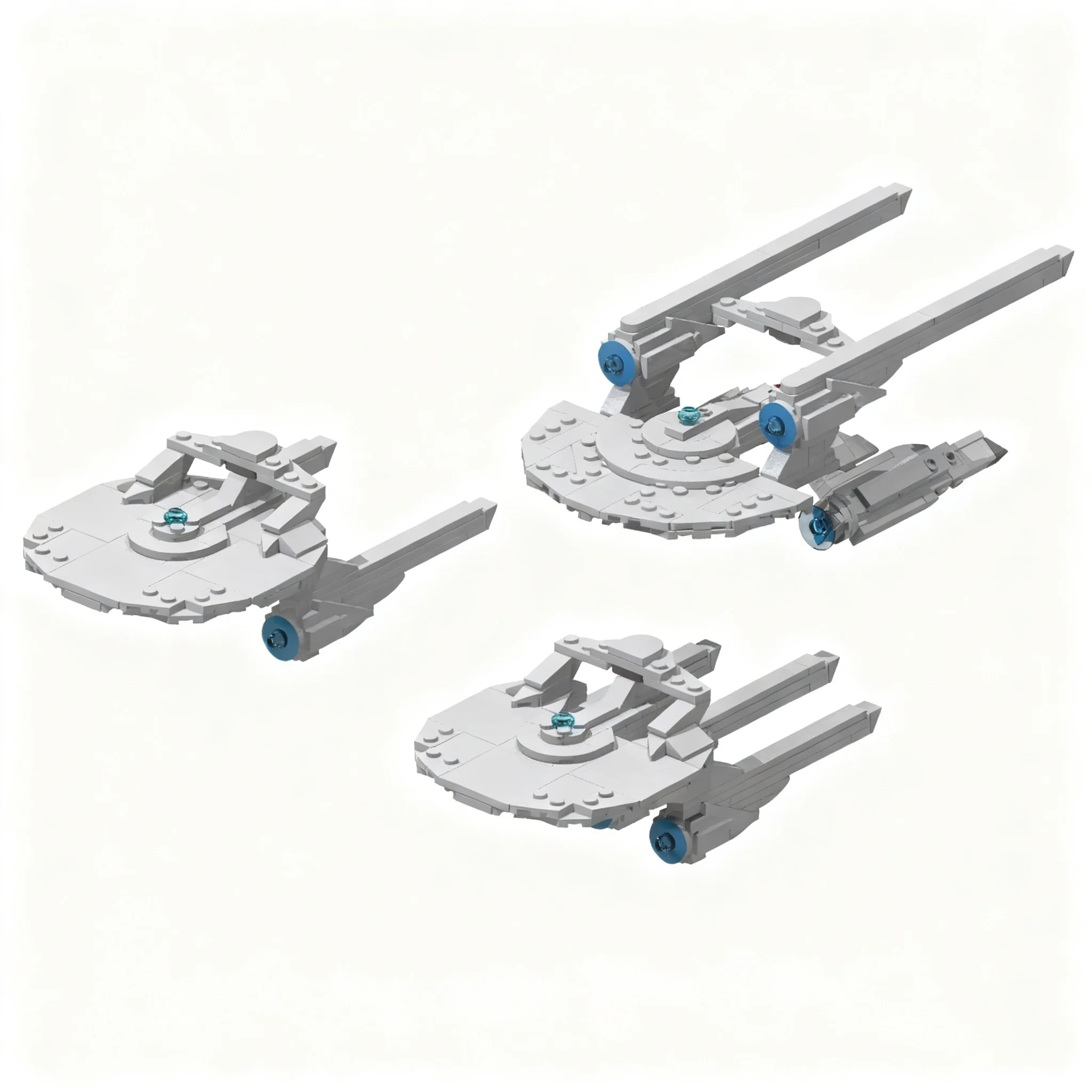 513pcs MOC Trek '09 Starfleet Ship Refits Space Model Building Blocks Toy Architecture Christmas Gift Birthday Idea Creative 3D