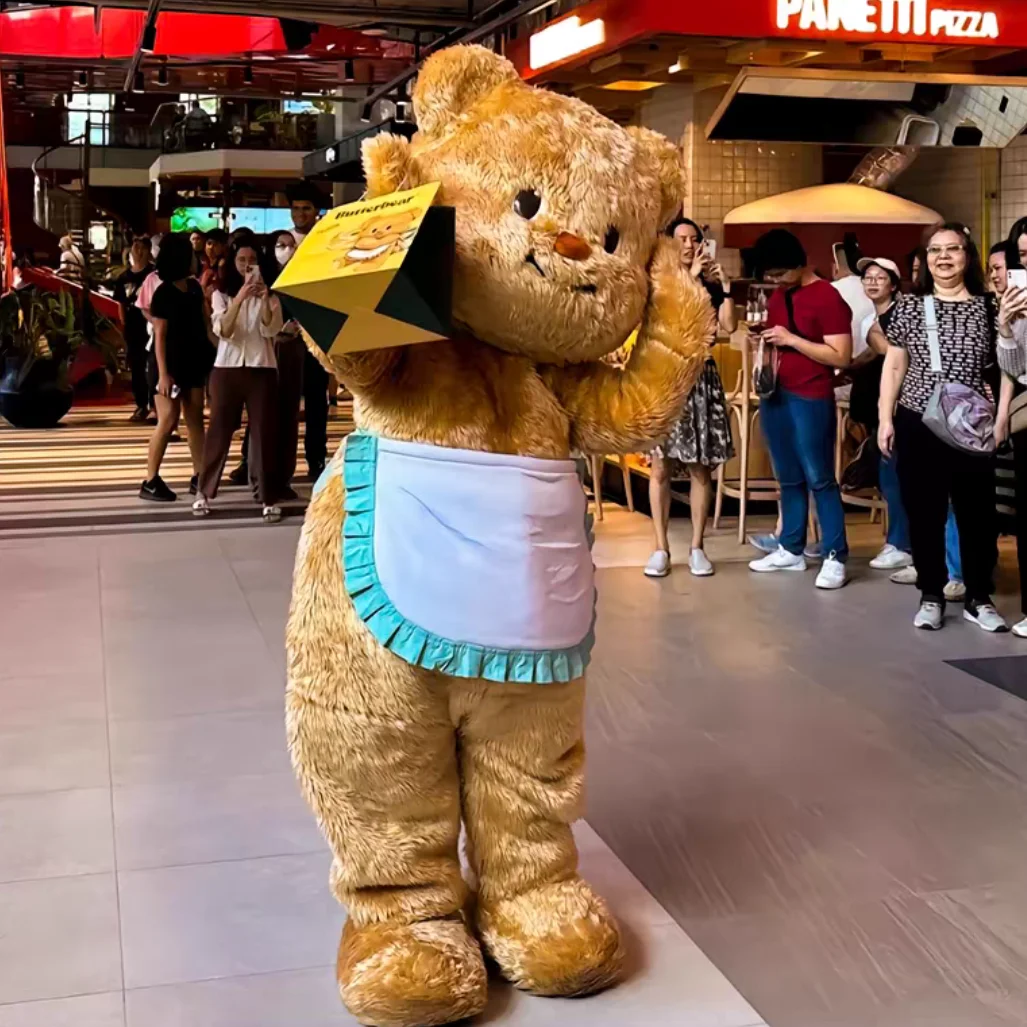 Costume de mascotte d'ours mignon imbibé pour adulte, cosplay drôle, tenues de jeu de fête, vêtements publicitaires, carnaval, Noël, Pâques