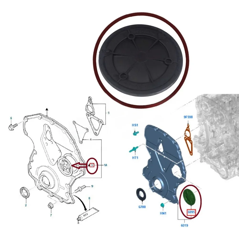 For TRANSIT MK7 Replacement Part Timing Chain Cover Vehicle Maintenance Wear-resistant Design Quick Installation