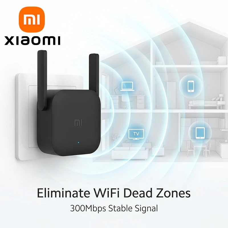 

Усилитель Wi-Fi XIAOMI Pro, 300 Мбит/с, 2.4G, расширитель сети, ретранслятор, усилитель мощности, роутер, 2 антенны, китайская версия с адаптером
