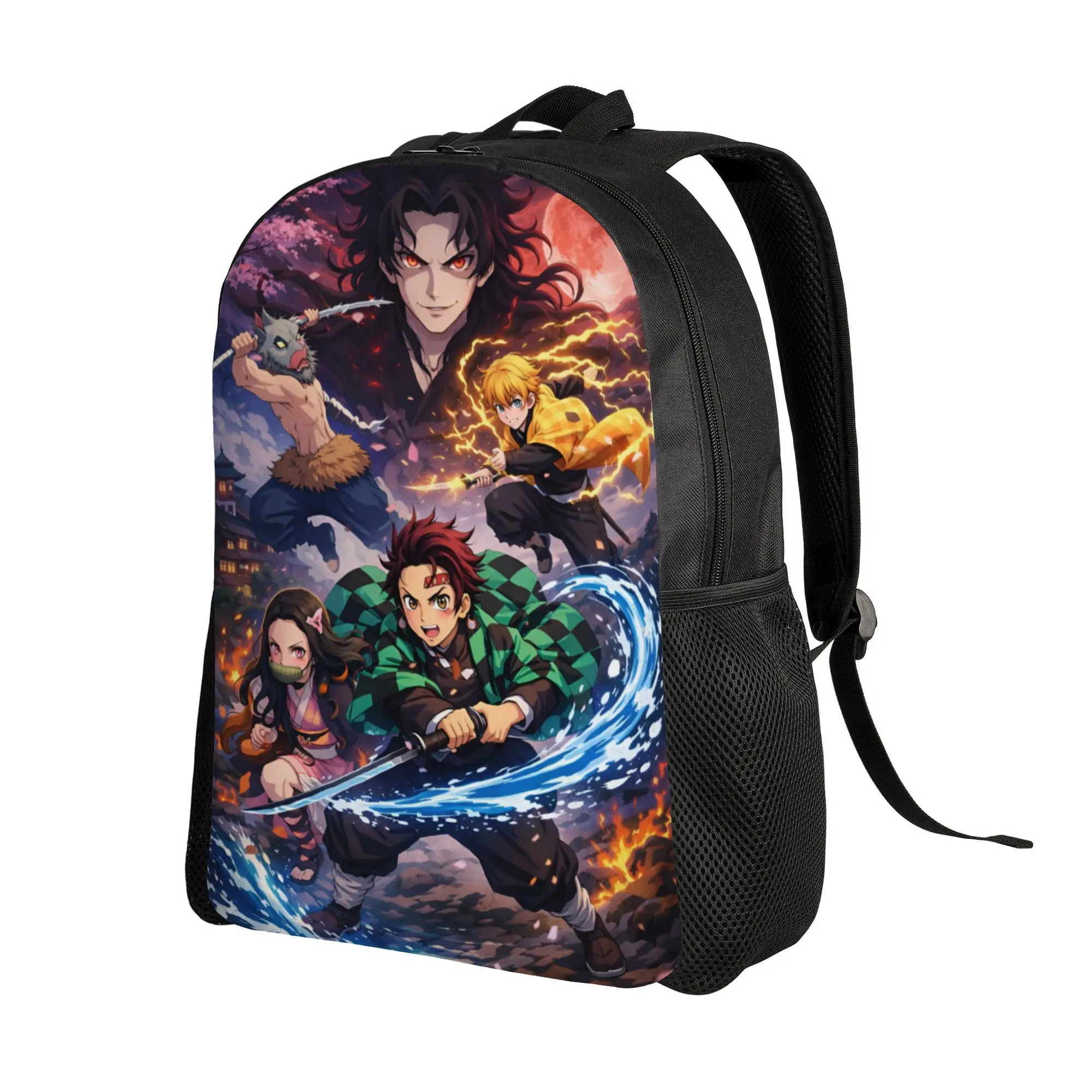 D-Demons Slayers Travel Backpack Women Men School Laptop Bookbag Kimetsus No Yaibas Cartoon Anime College Student Daypack Bags view 2