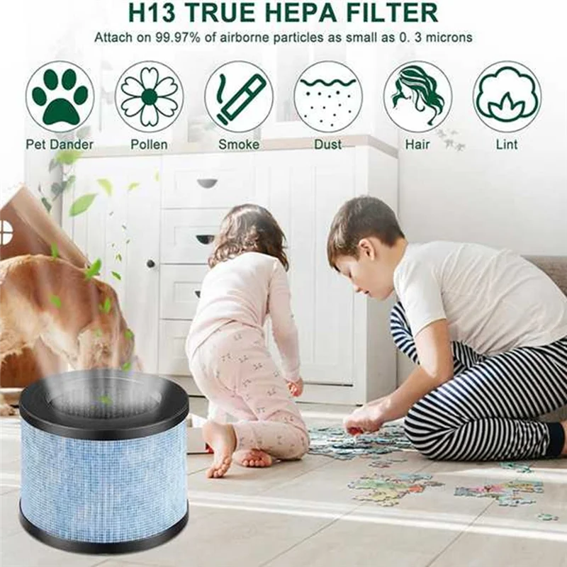 BAAO-H13 Filter For Aroeve MK01/MK06/EPI080/EPI081 Air Purifier Fan Cleaner Removes Pollen Lint Pet Dander Hair Odor Smoke