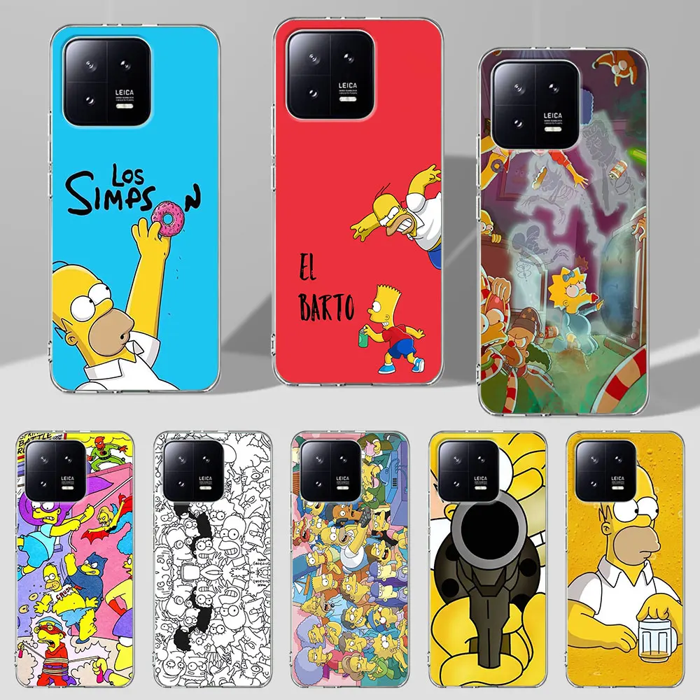 The Simpson Homer Bart Case for Xiaomi Mi 11T 13 11 10T 8 9 CC9 A3 CC9E 11i 12 12X 9T Pro 10 Lite Soft Transparent Phone Cover