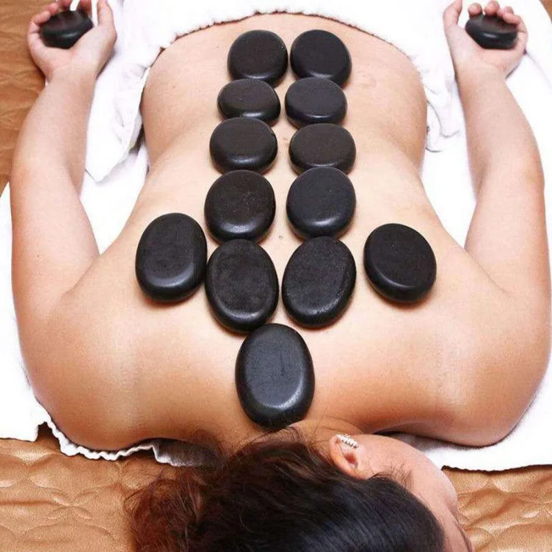 4 Pcs Professional Large Massage Kit Jade Energy Stone Set Basalt Hot Rocks Stones Relaxing For Home Salon Relaxion Massage Body