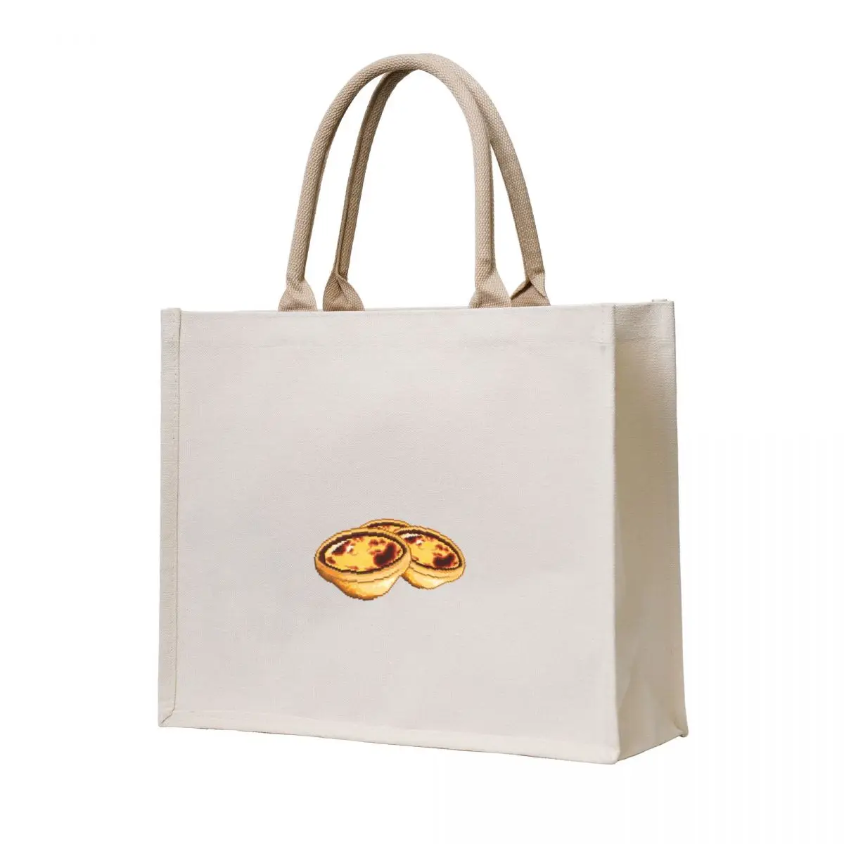 

Pixel Custard Tart (pastel de nata) Tote Bag Big bag canvas shopping bag hand bags reusable shopping bags