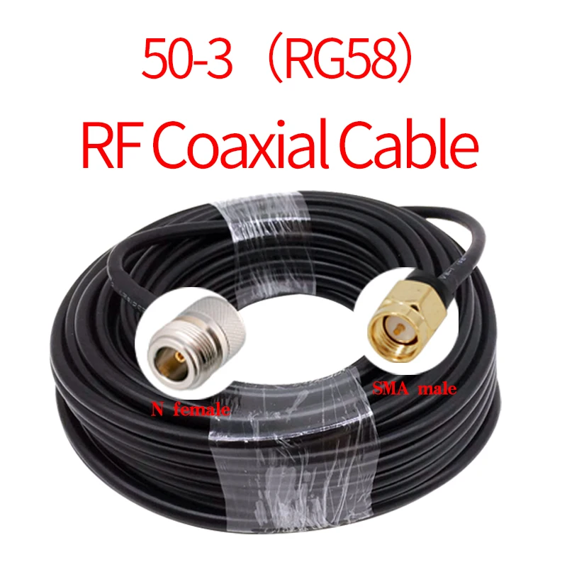 RG58 Cable BNC to SMA to TNC to N to M Plug RG-58 50 Ohm RF Extension Cable Connector Adapter RF Jumper Pigtail 1M 5M 10M 15M