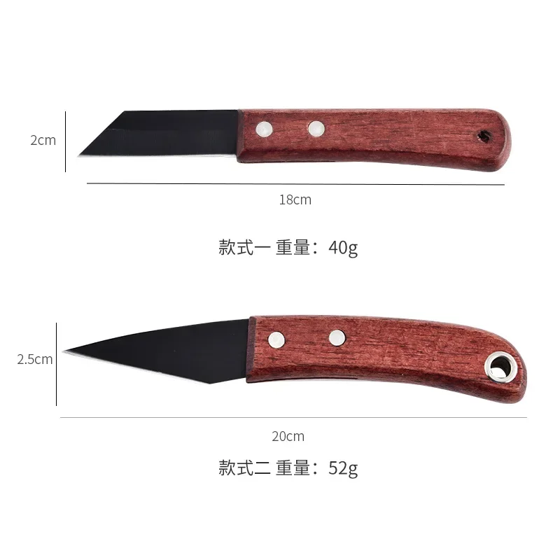 Cuchilla de acero para injerto, cuchillo afilado hecho a mano, duradero, especial para plántulas de flores