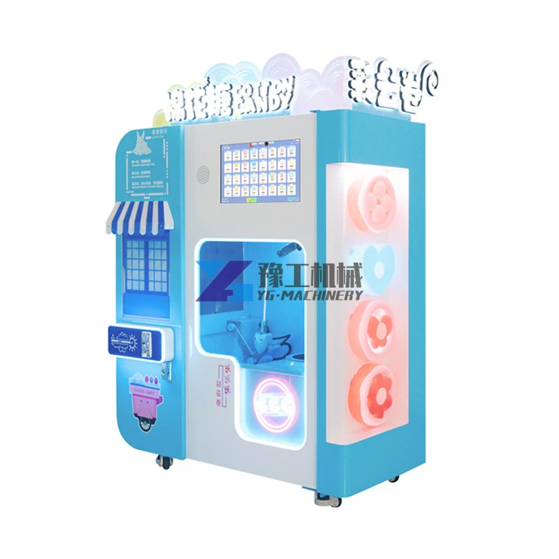 Sweet Candy Robot Vending Machine Automatic Cotton Floss Candy Machine Factory Direct for Sell