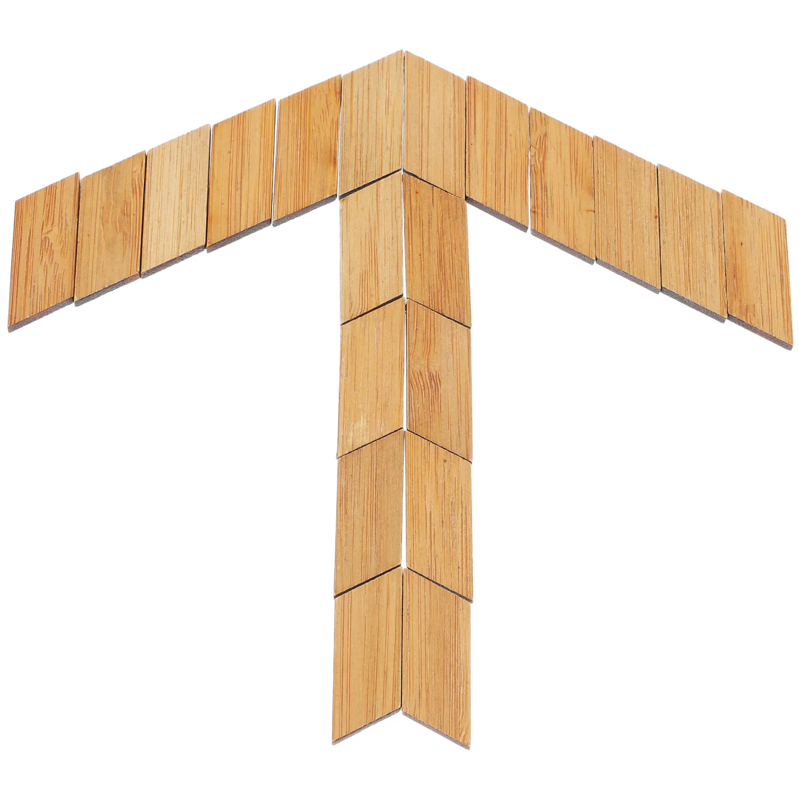 

48Pcs Premium Bamboo Mini House Flooring Miniature Floor Decorations Lifelike Proportion Small Floorboards for DIY Mini