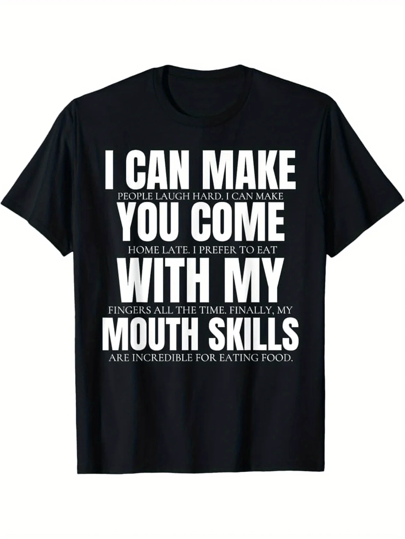 Camiseta divertida ofensiva para hombre, talla S-5XL, boca sarcástica, S~R L~