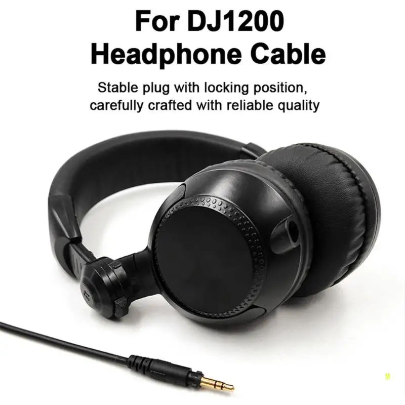 Professional Headphone Cord for EAH-DJ1200 ProMixr Headsets Wire with 3.5mm and 6.35mm Connectors for Audiophiles F19E