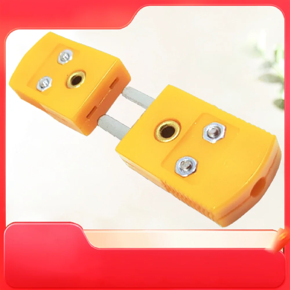 Orange Mini K Type Thermocouple Plug Socket Connector Industrial Temperature Sensor Instrument Stable Connection Tool
