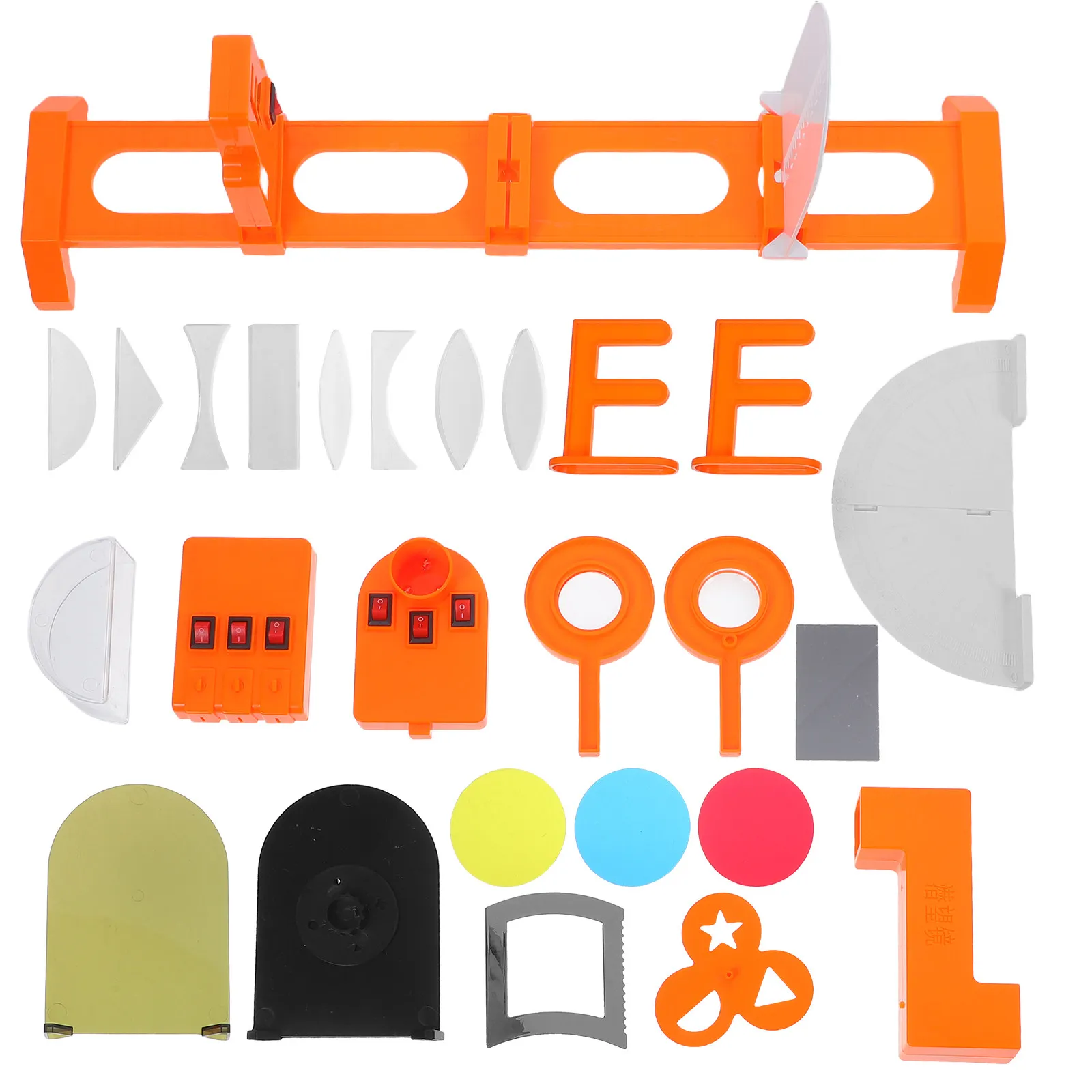 1Set Physics Optics Experiment Kit Comprehensive Optics Learning Kit for Home School Light Reflection Convex Lens Pinhole