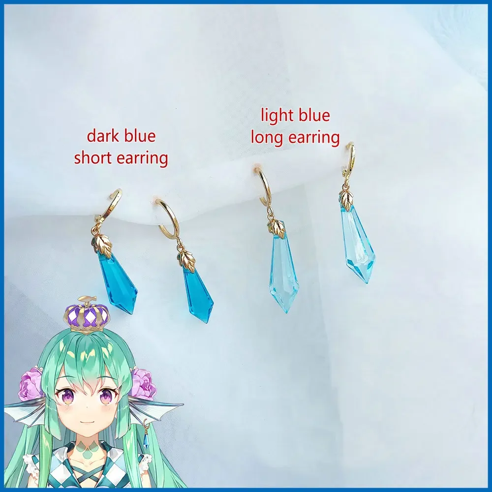 Finana Ryugu Cosplay Vtuber Headwear Headdress Earring Vtuber Finana Ryugu Cosplay Accessories Props Headwear