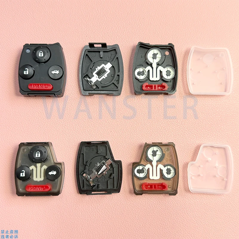 2/3/4 Butotn Car Key Button Parts for Honda Accord Civic CRV Odysser Pilot Fit 2004-2013 for Key Circuit Board Protective Case