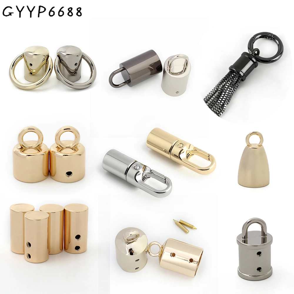 

20/50/100PCS Metal Buckle O Ring Stopper Cord End Clip Hook For DIY Bag Strap Hanger Clasp Screw Keychain Connector Accessories