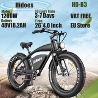 Hidoes HD-B3 Electric Bicycle 1200W 48V18.2AH Hydraulic Brake Retro Electric Bike 26*4.0 Inch Fat Tire Adult Mountain Snow Ebike