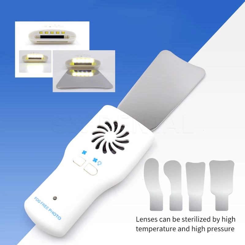 

Стоматологическое автоматическое противотуманное зеркало для оральной фотографии, отражатель, противозапотевающее зеркало, ортодонтическое, буккальное, окклюзионное, лингвальное, со светодиодным вентилятором N