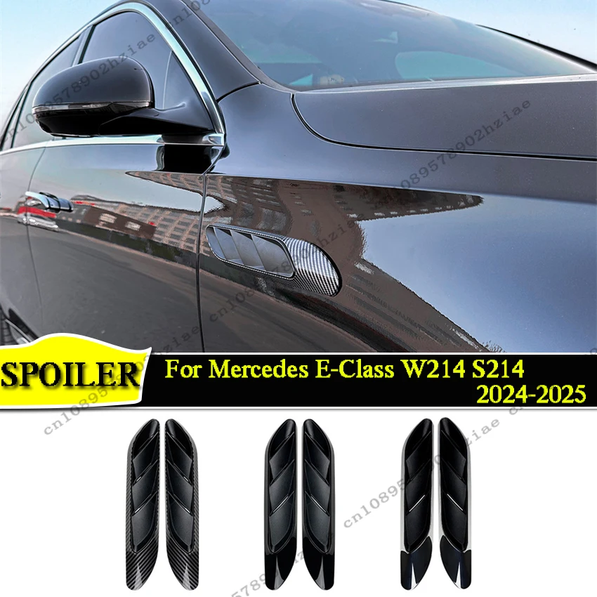 

Car Side Air Vent Cover Trim Fender Sticker For Mercedes-Benz E-Class W214 S214 2024+ E260 E300 AMG Bright Black Bodykit Tuning