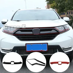 Cover ABS Trim Front Logo Mark Decorative Mark Grid Grill Grille Racing Frame Stick For Honda CRV CR-V 2017 2018-2020 2021-2022