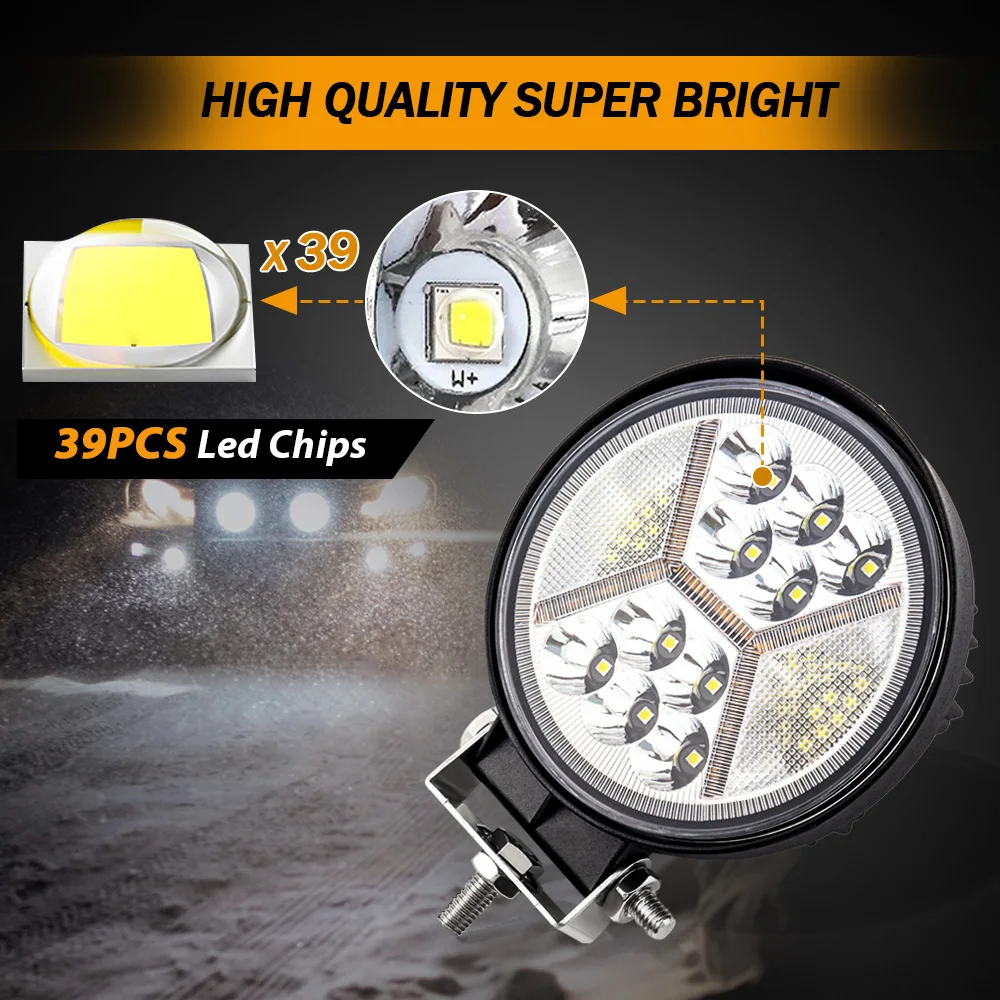 Round Pods Led Driving Lights Combo Beam 4inch Led Work Lighting for Trucks SUV Hunters Off road UTV ATV Pickup Van Boat