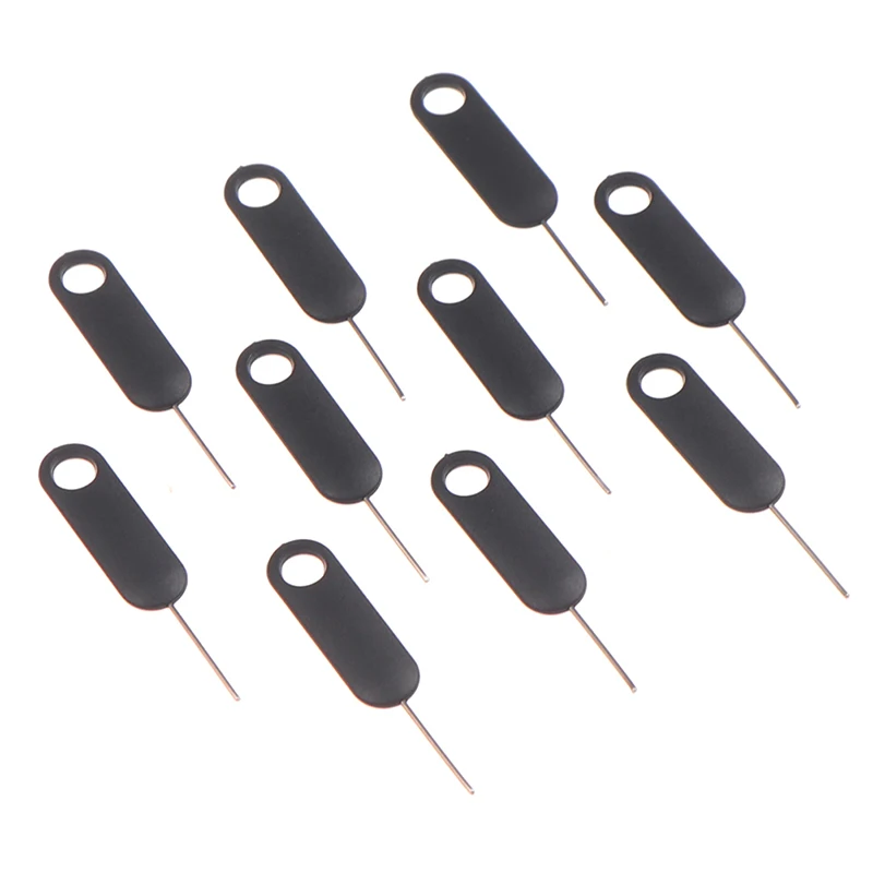 10 Pcs Environmental Protection Plastic+Stainless Steel  Universal Sim Card Tray Pin Ejecting Removal Needle Opener Ejector