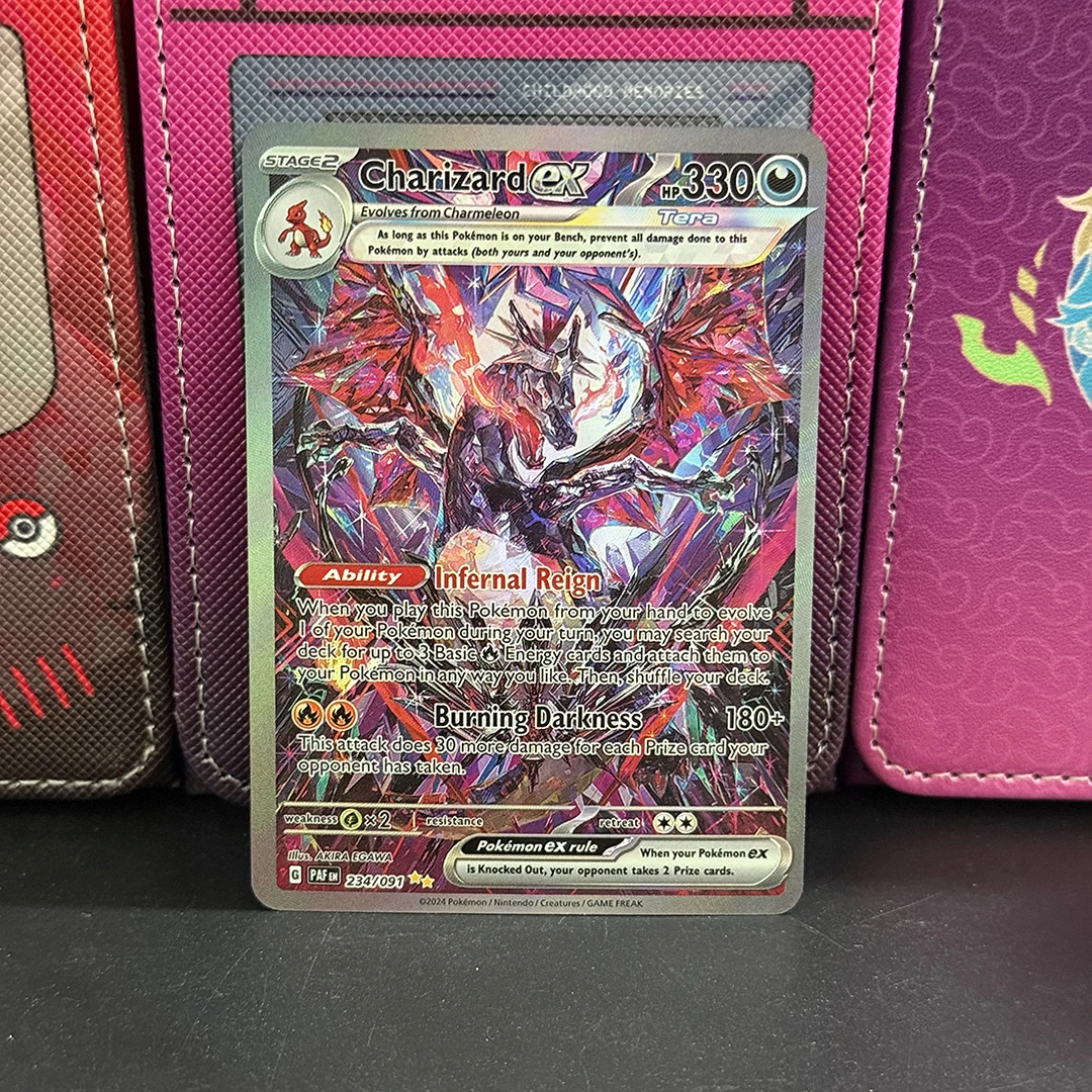 Carte Pokémon Mew EN-151 DIY 2023 # 199 Charizard Ex Illustration spéciale Carte de collection PTCG rare Carte proxy à texture unique