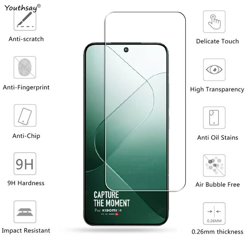 Full Gule Glass For Xiaomi 14 Tempered Glass Xiaomi 14 13 Screen Protector Protective Phone Camera Lens Film For Xiaomi 14 Glass