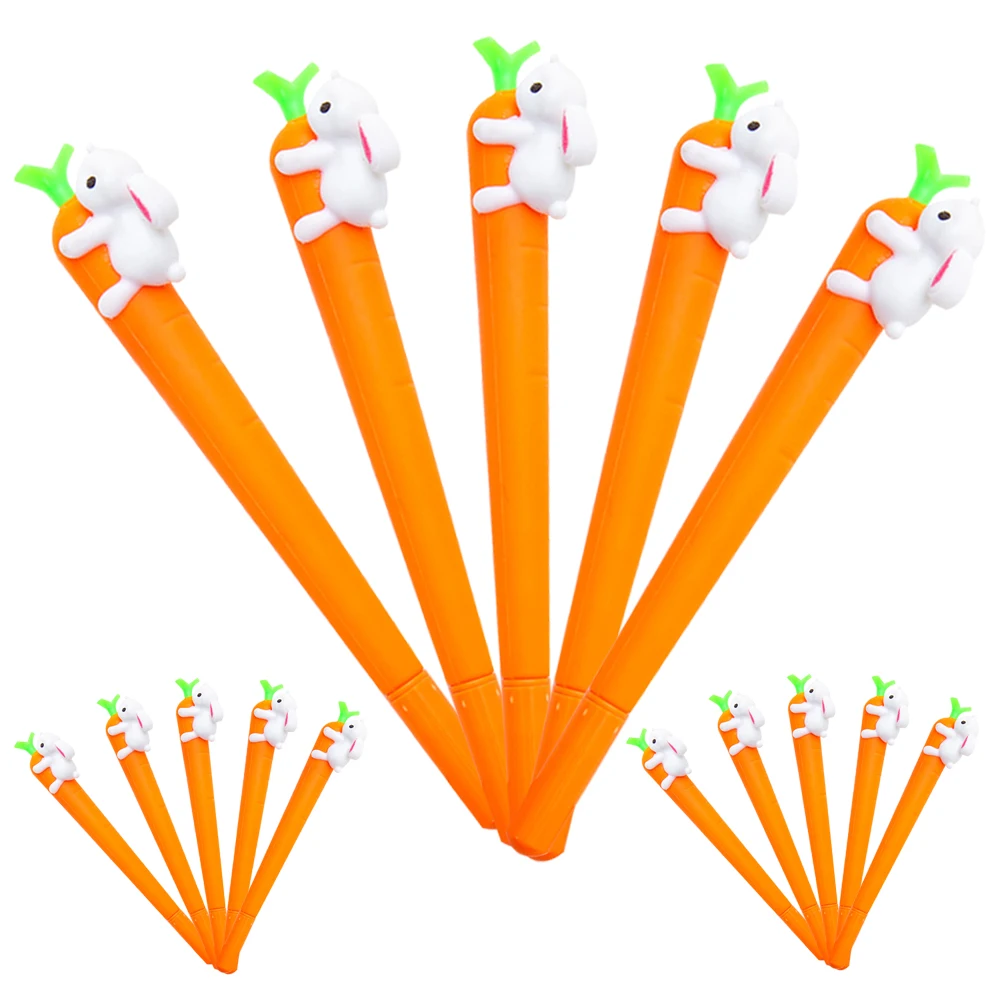 

24 Pcs Writing Pens Cartoon Cute Gel Ink Fountain Aesthetic Animal Orange School Supplies Student
