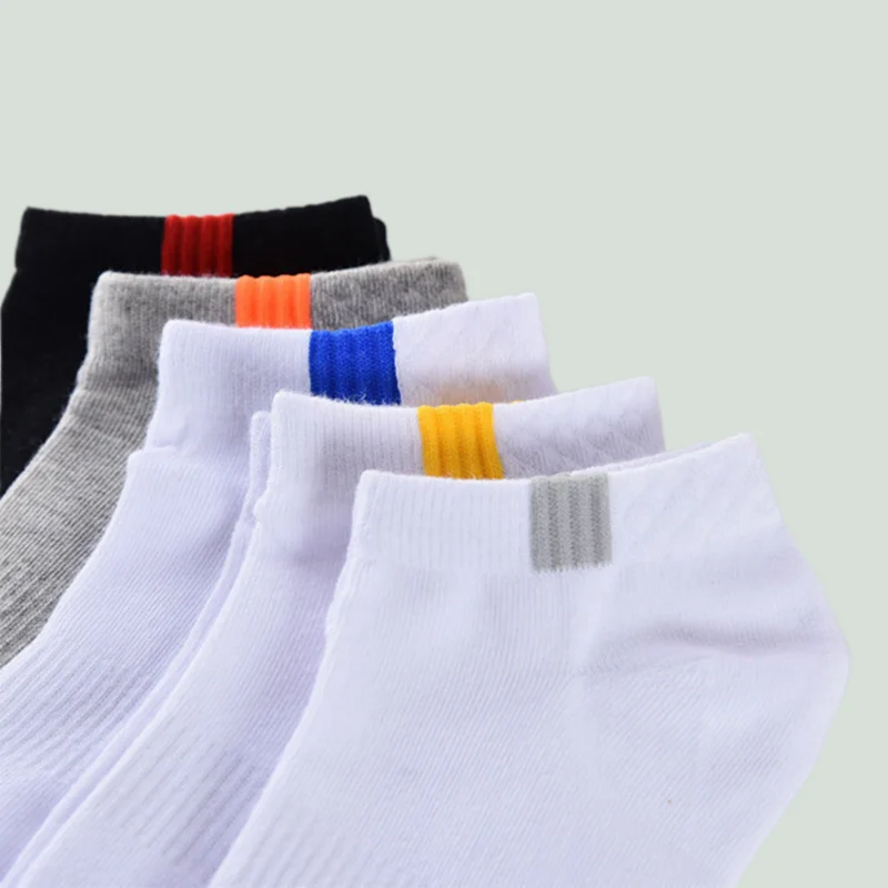 5 pairs Summer Cotton Man Short Socks Fashion Breathable Man Boat Socks Comfortable Casual Socks Male White Hot Socks